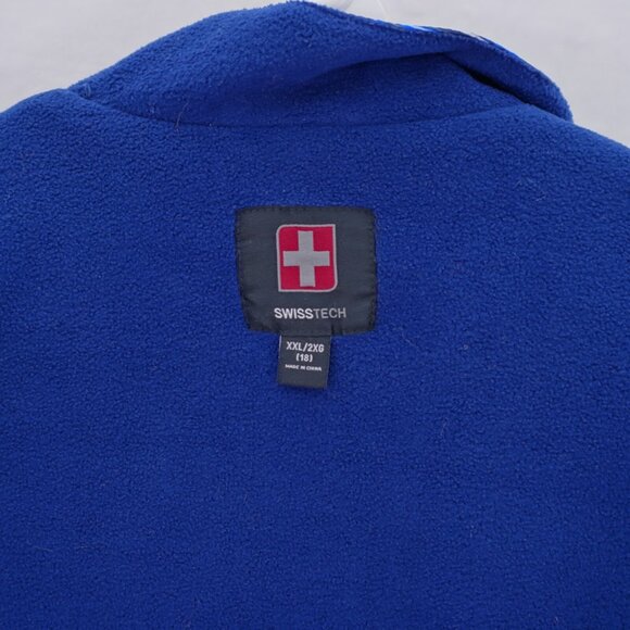 Swiss Tech Heather Blue Gray Boys Jacket‎ 2XL (18) Full Zip Fleece Lined - Picture 5 of 6